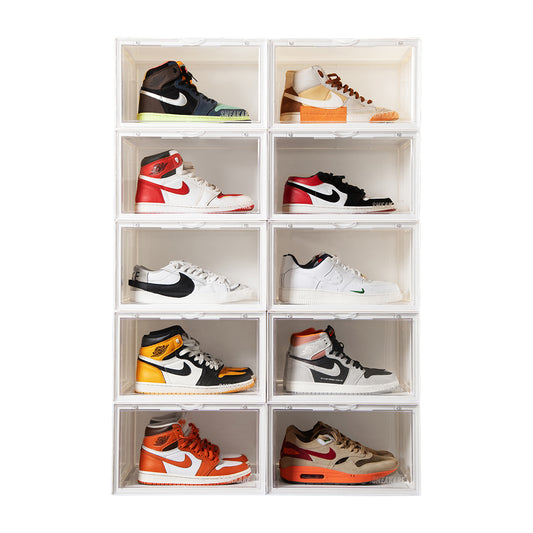 Stack'Em Sneaker Crates | White (Side Drop)