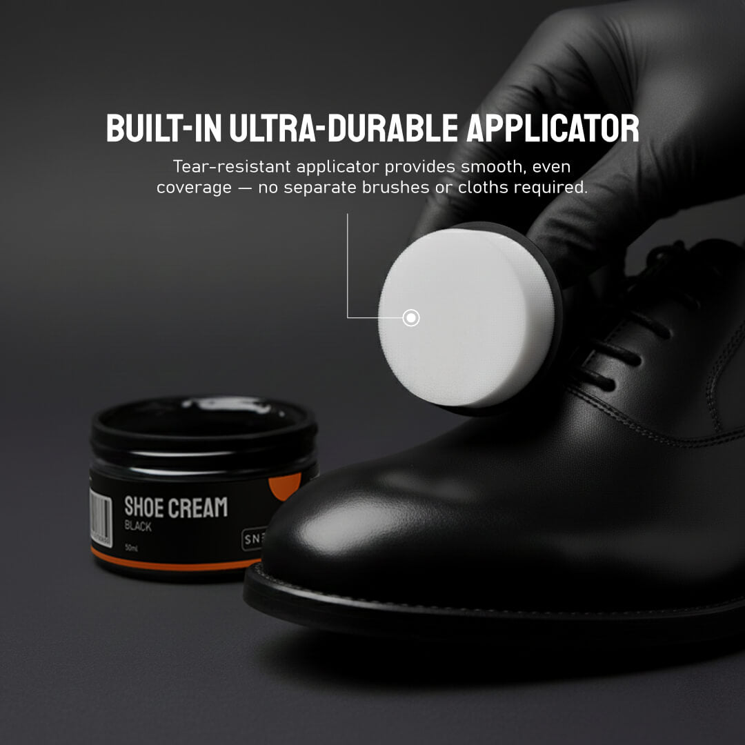 Shoe Cream with Built-In Applicator (Black 50ml)