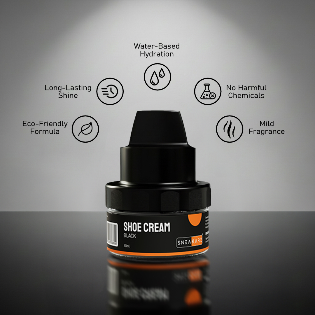 Shoe Cream with Built-In Applicator (Black 50ml)