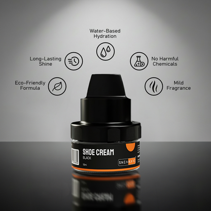 Shoe Cream with Built-In Applicator (Black 50ml)