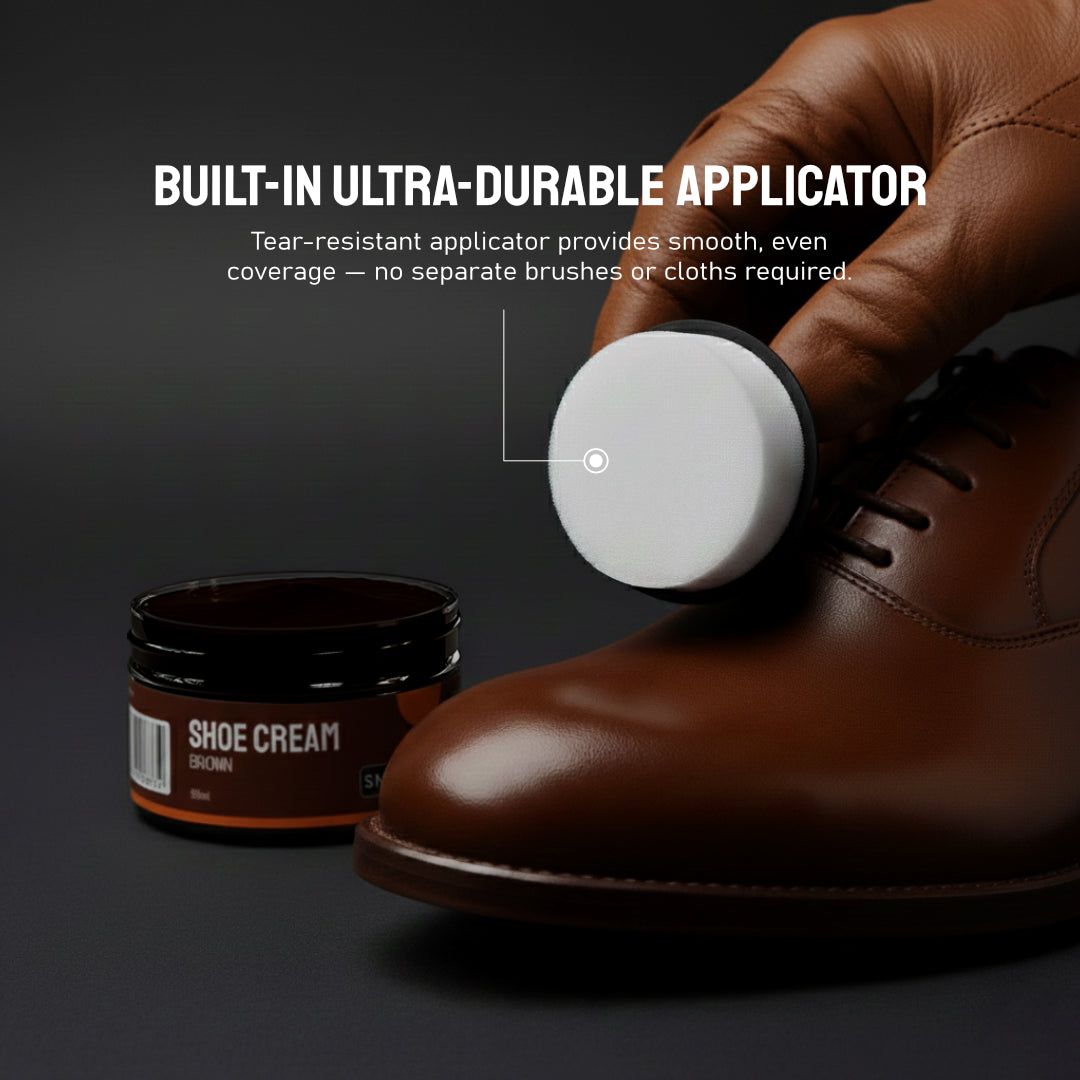 Shoe Cream with Built-In Applicator (Brown 50ml)