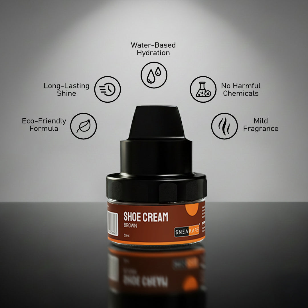 Shoe Cream with Built-In Applicator (Brown 50ml)