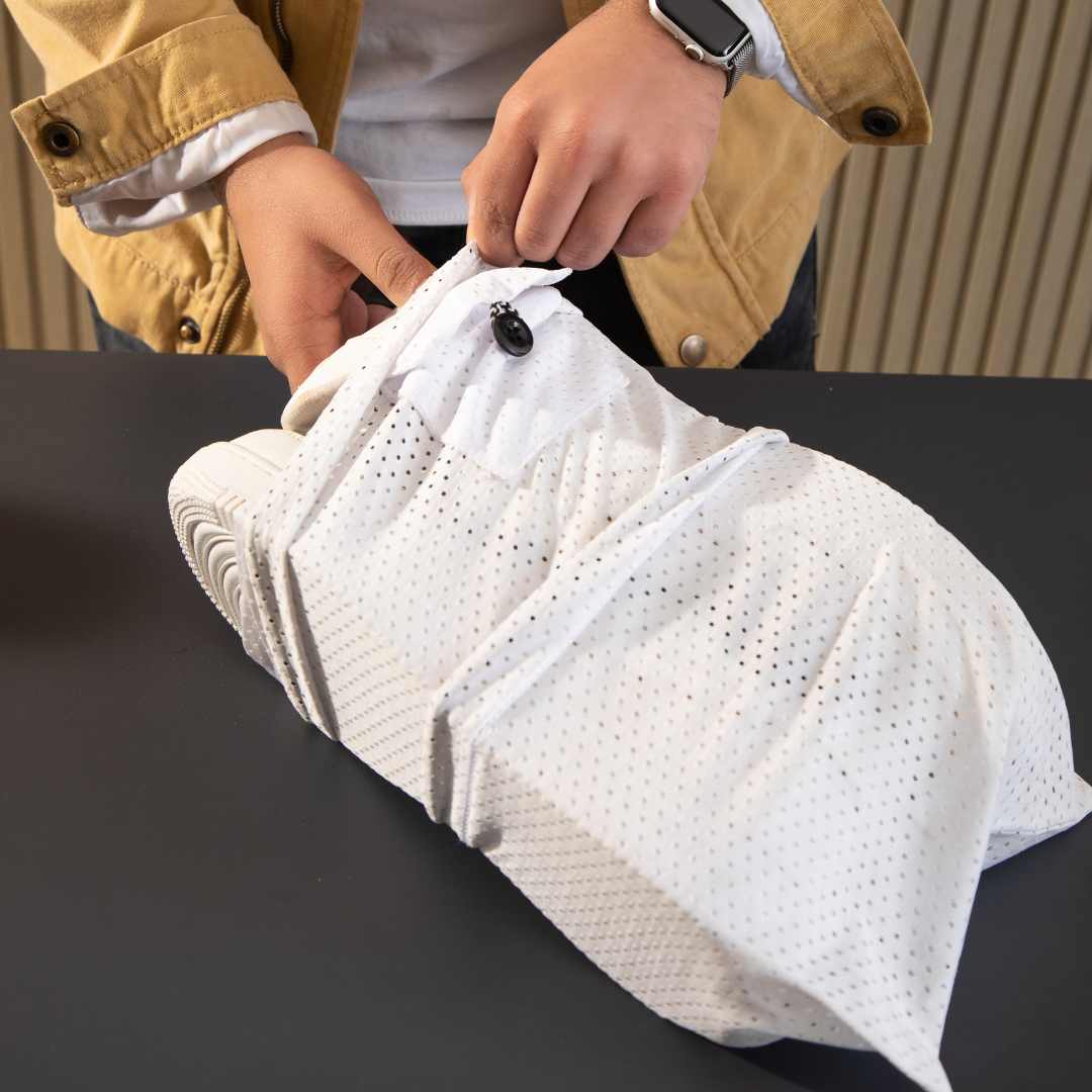 This Mesh Bag Helps You Wash And Dry Your Tennis Shoes Without Crazy Loud  Clanking